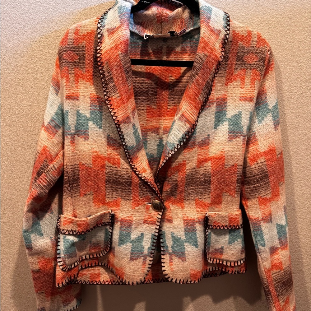 Multicolor Patterned Women's Jacket - image 1